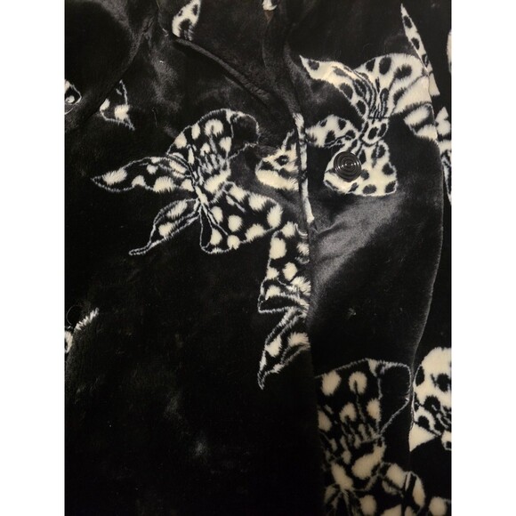 DonnyBrook 80’s Vintage Abstract Print Faux Fur Bow Coat Women’s Size LP - Picture 5 of 6